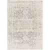 3' 11" x 5' 7"  Distressed Oriental Area Rug in Light Grey / Beige
