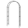7.5 Feet Metal Garden Arch for Climbing Plants and Outdoor Garden Decor-Black