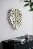 18” Gold Monstera Leaf Wall Art – Tropical Metal Decorative Plate for Modern & Bohemian Home Décor