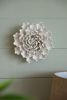 Handmade Ceramic Cream Flower Wall Decor with Intricately Designed Petals