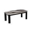 Jasper Faux Panda Marble Top Coffee Table