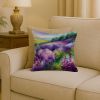 18” New Hampshire Purple Lilac Throw Pillow with Watercolor Artwork, Indoor/Outdorr Usage and Machine Washable