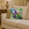 14” New Hampshire Purple Lilac Throw Pillow with Waterolor Artwork, Indoor/Outdorr Usage and Machine Washable