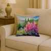 18” Idaho Syringa Throw Pillow with Waterolor Artwork, Indoor/Outdorr Usage and Machine Washable