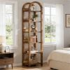 70.8” High Arched Bookshelf Display Rack with 6 Tiers and Open Storage Shelves