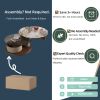 31.5” Round Nesting Coffee Table Set with Marble Tabletop, Smoked Glass Shelf, Storage, Expandable Design and Rotating Wheels