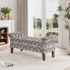 Conrad Storage Ottoman with Floral Bonsai Fabric Pattern, Lifttop, Rolled Arms, and Handcrafted Pewter Nailhead Trim