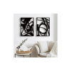 4 Pack Black Abstract Metal Wall Art with 3D Hollow Out Design and Laser Cut Craftsmanship