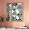 3D Mirror Wall Decor with Beveled and Symmetrical Glass Design