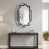 Crystal Crush Diamond Frame Mirror with Polished Glass Panels and Handcrafted Three Dimensional Design