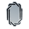 Crystal Crush Diamond Frame Mirror with Polished Glass Panels and Handcrafted Three Dimensional Design
