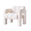 31.10" Wide Boucle Upholstered White Accent Chair