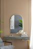 24" x 36" Arched Accent Mirror with Gold Metal Frame