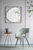 32" Poppy Design Mirror with Gold Metal Frame and 4 Metal Clamp Holders for Stabilization