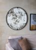 31.5” Industrial Design Decorative Round Lark Theodor Wall Mirror with Black Metal Frame