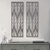 2 Piece Madison Park Florian Grey Laser Cut Wood Panel Wall Decor