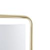 Angular Arched Gold Metal Floor Lamp with White Drum Shape Shade and On/Off Power Cord Foot Switch