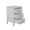 White 3 Drawer Nightstand with Charging Station and 2 USB Ports & 2 Power Outlets
