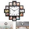 Photo Frame Picture Collage Clock with Crystal Quartz Movement and 12-Picture Display