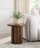 Loanna Wooden Color Finish End Table with Natural Wood Look
