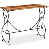 Solid Sheesham Wood Console Table with Unique Steel Design Frame & Legs