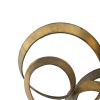 38.5” Seretha Gold Leaf Iron Wall Decor with Abstract Design and Round Geometric Shape
