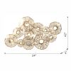 24" x 2" x 42" Gold Coral Design Iron Wall Art Decor