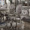 ACME Versailles 2 Piece Antique Platinum & Silver Arm Chair Set