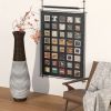 40.2” Tall Standing Designer Floor Vase with Elegant Two-Tone Dark Brown Finish and Natural Woven Texture