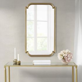 Madison Park Adelaide Scalloped Wall Mirror with Asymmetrical Design and Gold Finish