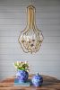 4 Light Metal Chandelier Hanging Light Fixture with Adjustable Chain and Valerio Nested Design