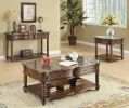 Traditional Formal Marble Top End Table with Spiral Turned Legs, Dovetail Drawer and Open Lower Shelf in Mahogany Finish