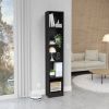 Vinton XS Bookcase with 5 Shelves and Black Finish