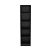 Vinton XS Bookcase with 5 Shelves and Black Finish