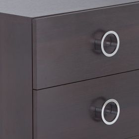 Elms Espresso Finish Accent Table