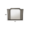 Kaitlyn Metallic Gray Finish Wall Mirror with Integrated LED Lighting, Arched Shaped and Beveled Edge Design