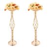 VEVOR 20PCS 58cm/22.83' Wedding Flower Vase Metal Gold Floral Stand for Table