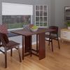 Winsome Clara Double Drop Leaf Dining Table with Walnut Finish and Gate-Leg Support