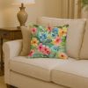 14” Alaska Forget-Me-Nots Throw Pillow with Watercolor Artwork, Indoor/Outdoor Usage and Machine Washable