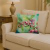 14” Connecticut Mountain Laurels Throw Pillow with Watercolor Artwork, Indoor/Outdorr Usage and Machine Washable