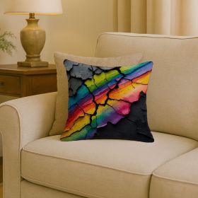 18” Resilience Pride Throw Pillow with Watercolor Artwork, Indoor/Outdorr Usage and Machine Washable