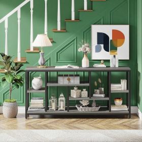 Tribesigns 70.9" 3 Tier Extra Long Console Sofa Table with Multi-Staged Shelving