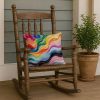 18” Progress Pride Waves of Unity Throw Pillow with Watercolor Artwork, Indoor/Outdorr Usage and Machine Washable