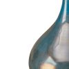 Set of 3, Madison Park Signature Handmade Aurora Blue and Bronze Decorative Glass Vases