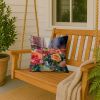 18” New York Roses Throw Pillow with Watercolor Artwork, Indoor/Outdorr Usage and Machine Washable