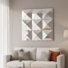 3D Mirror Wall Decor with Beveled and Symmetrical Glass Design