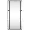 39.4” Black Wall Mirror with Rectangle Iron Frame and Vertical or Horizontal Hanging