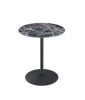 17.5" Circa End Table with Black Marble Textured Top
