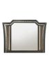 Kaitlyn Metallic Gray Finish Wall Mirror with Integrated LED Lighting, Arched Shaped and Beveled Edge Design
