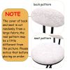 Set of 2 Armless Bar Stools with Upholstered White & Black Velvet, Footrest and Black Metal Frame Base